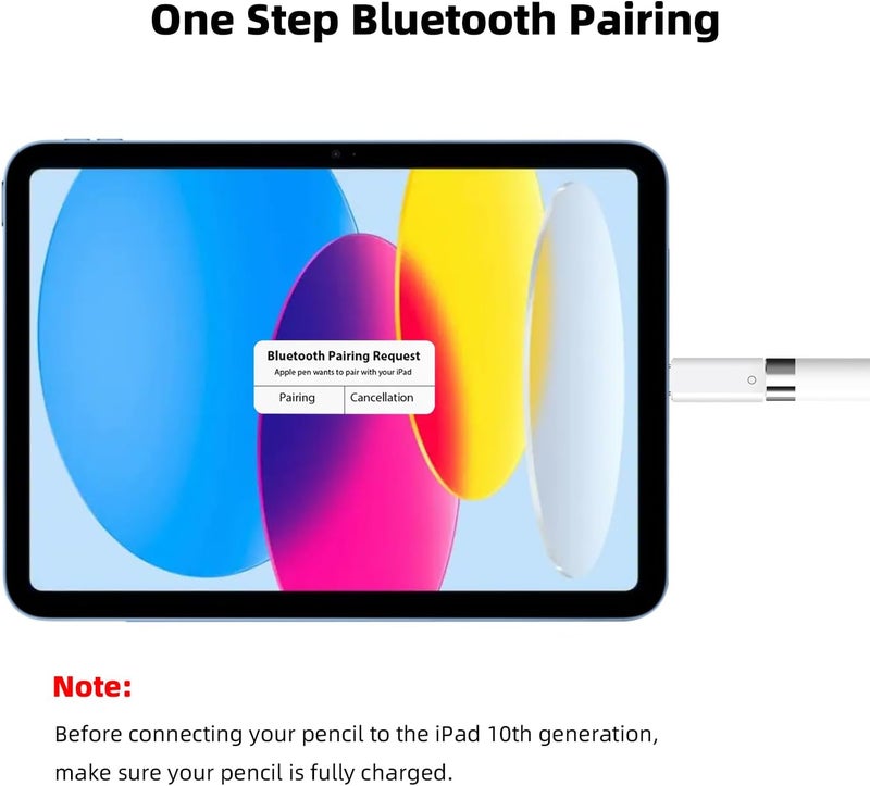 AreMe USB C to Pencil Adapter for Apple Pencil 1st Generation, USB-C Male to Pencil Charging Adapter for iPad 10th Gen, Type C iPencil Charger Connector Dongle Connector for iPad 10 (White, 2 Pack) - Image 3